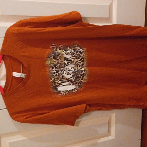 Bella+Canvas Rust Colored "Mama" T Shirt  Sz XL - Picture 1 of 4
